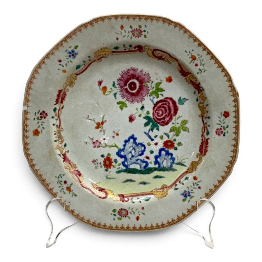 Vijf Qianlong Chinees porseleinen Famille Rose schotels, Antiek en Kunst, Ophalen of Verzenden