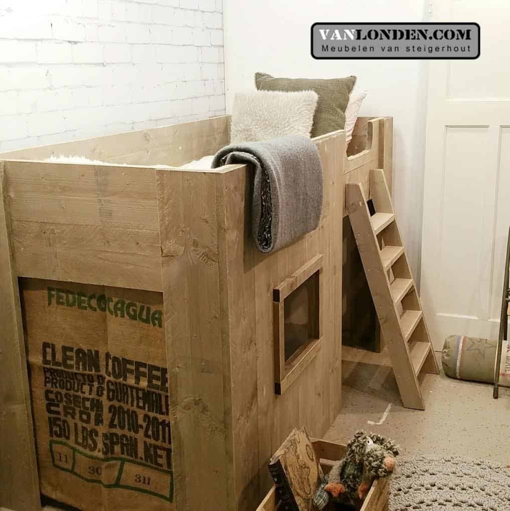 Halfhoogslaper bed ‘Dide' (excl. matras), Ophalen, Gebruikt, Eenpersoons, Minder dan 160 cm
