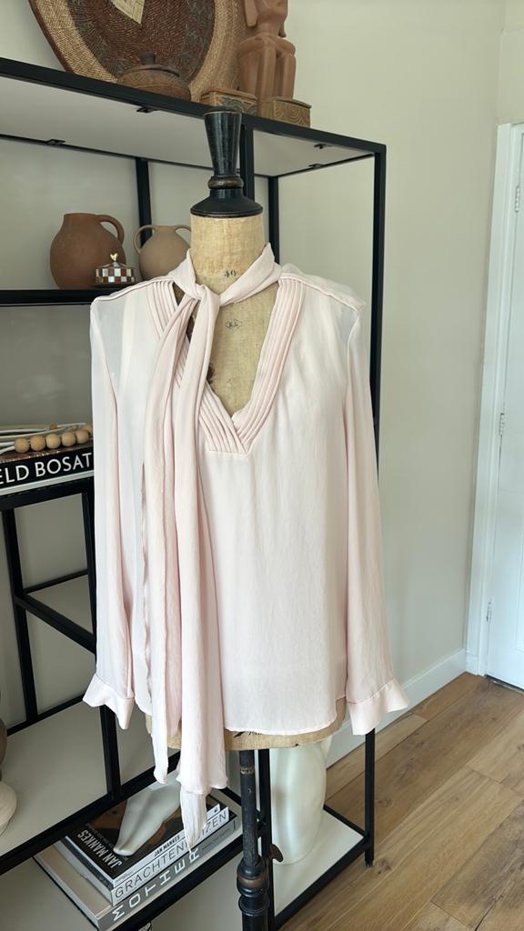 MarcCain zijden nude tint blouse N4 nieuw, Kleding | Dames, Blouses en Tunieken, Verzenden, Nieuw, Maat 42/44 (L), Overige kleuren
