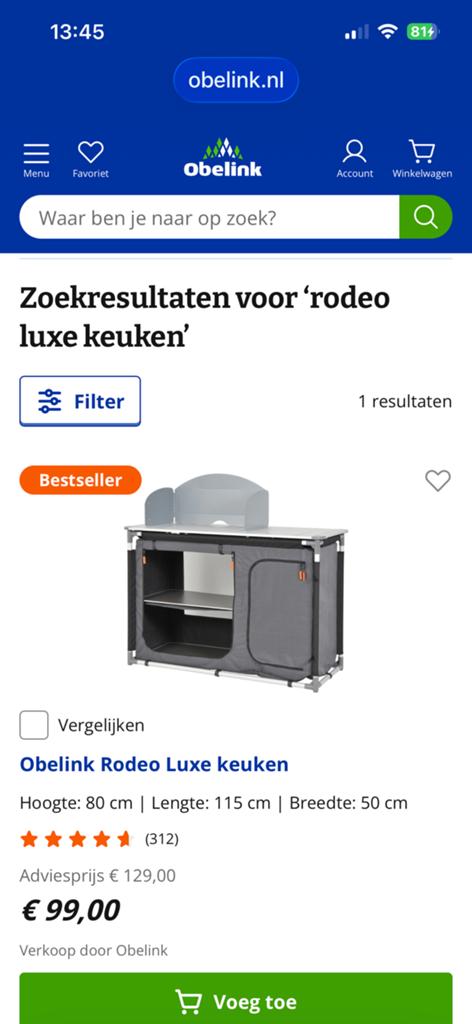 Rodeo tentkeuken, Ophalen