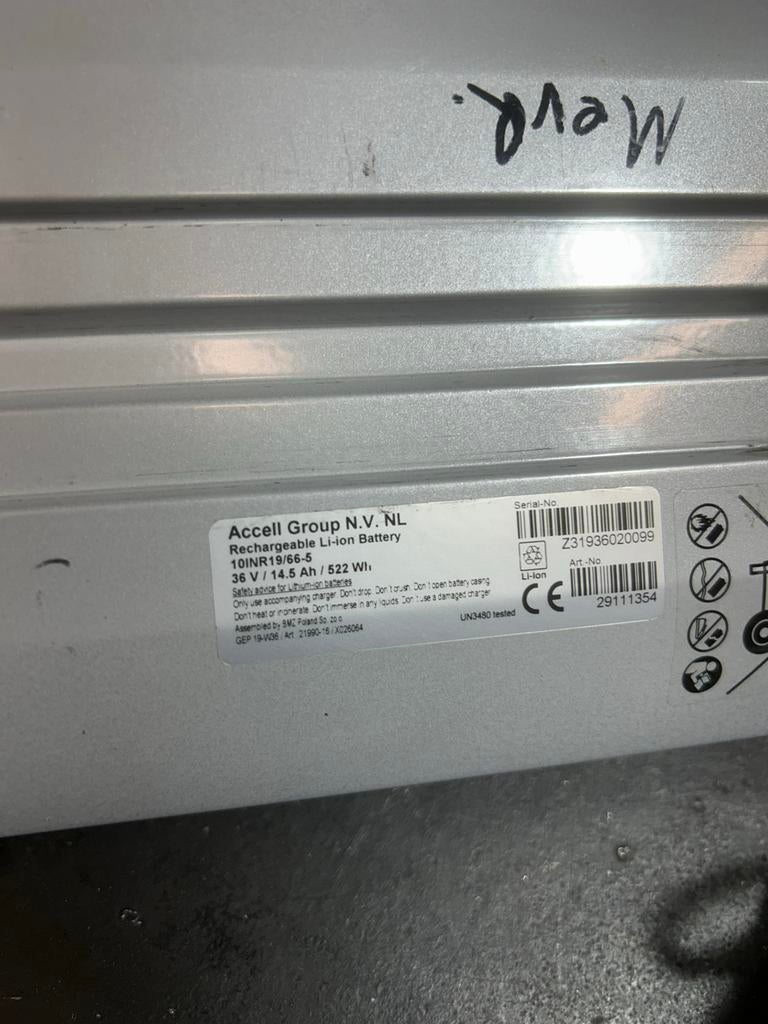 Ion PMU4 Accu + Oplader 36V 14,5Ah 522Wh, Ophalen, Gebruikt