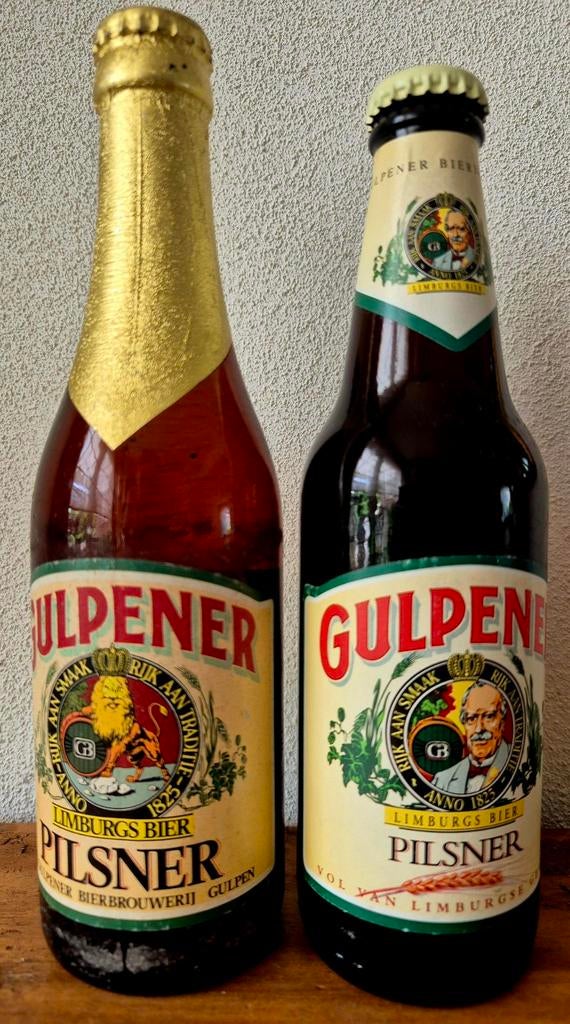 Volle flessen GULPENER pilsener.Bier uit 1986 en 1999 Gulpen, Ophalen of Verzenden, Zo goed als nieuw, Flesje(s), Gulpener
