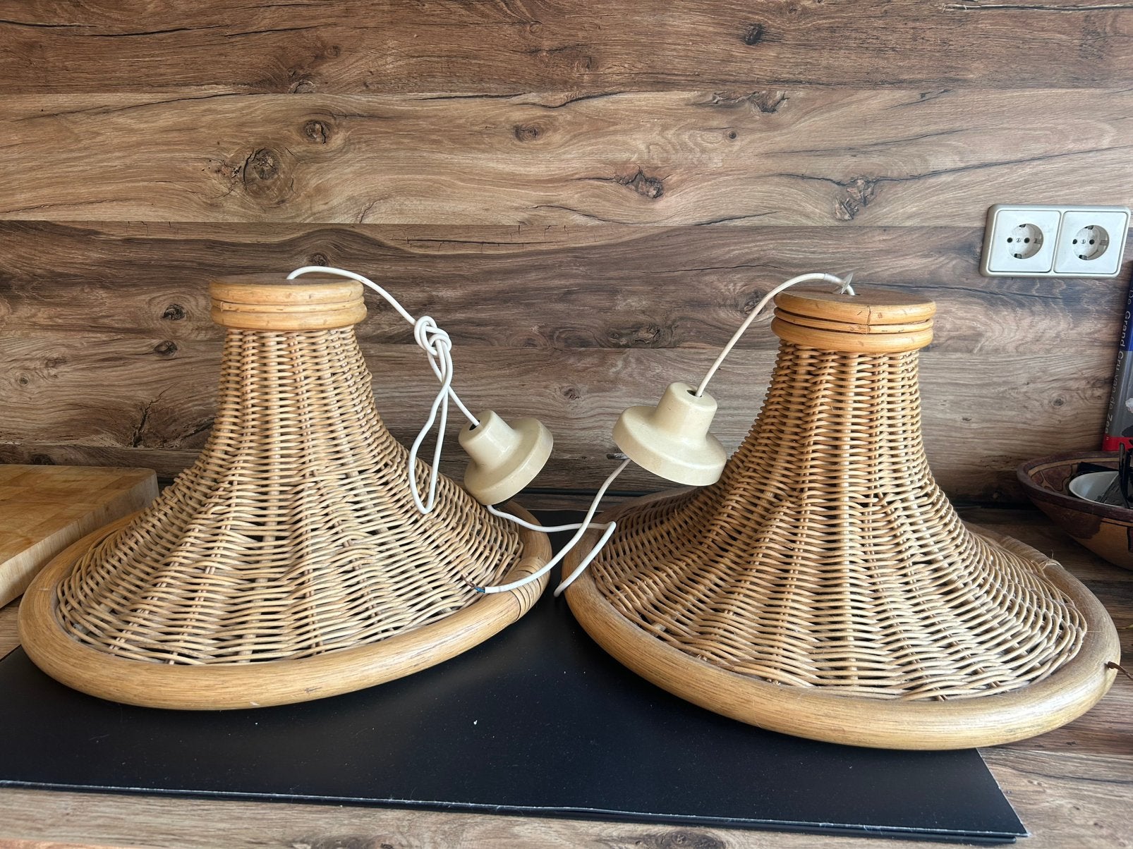 Rotan hanglamp, Ophalen, Gebruikt, Overige materialen