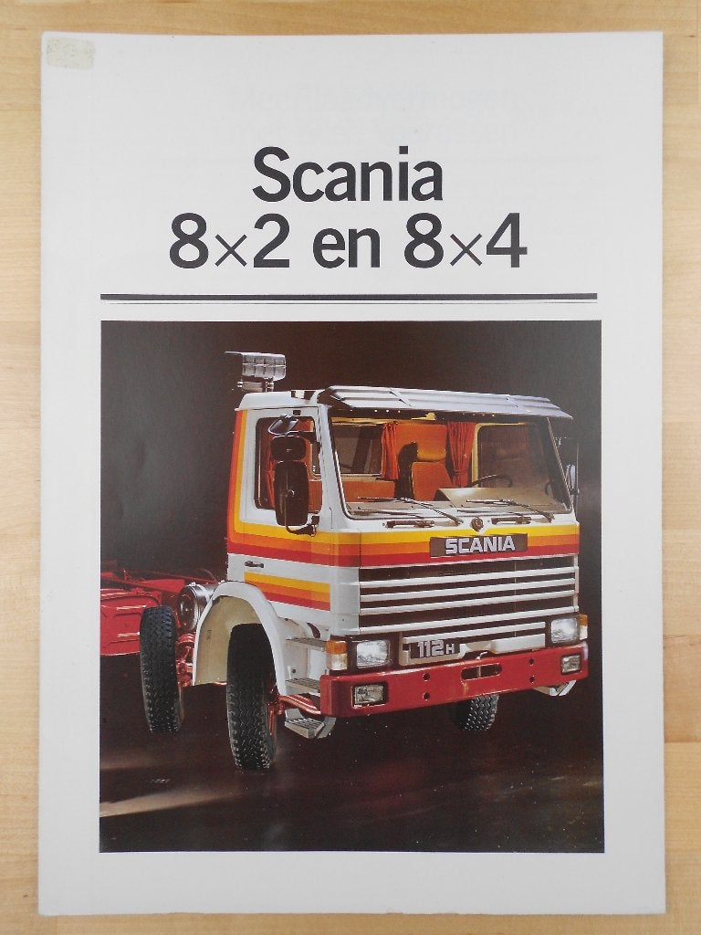 Scania 112 8x2 & 8x4 Brochure 1982 – P112, Ophalen of Verzenden, Zo goed als nieuw, Overige merken, Scania