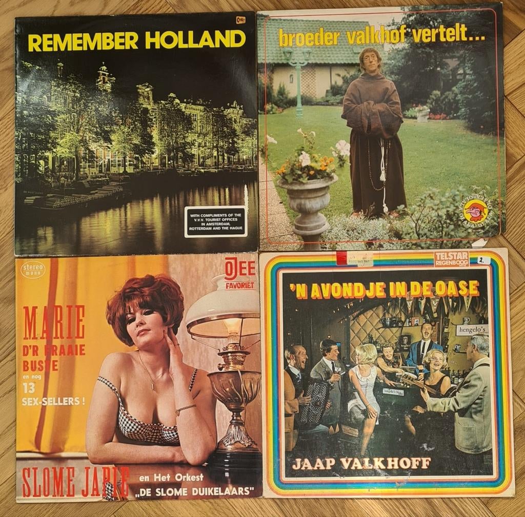 4 x LP Jaap Valkhoff, Slome Japie, Broeder Valkhoff, Ophalen of Verzenden, Gebruikt, 12 inch, Levenslied of Smartlap
