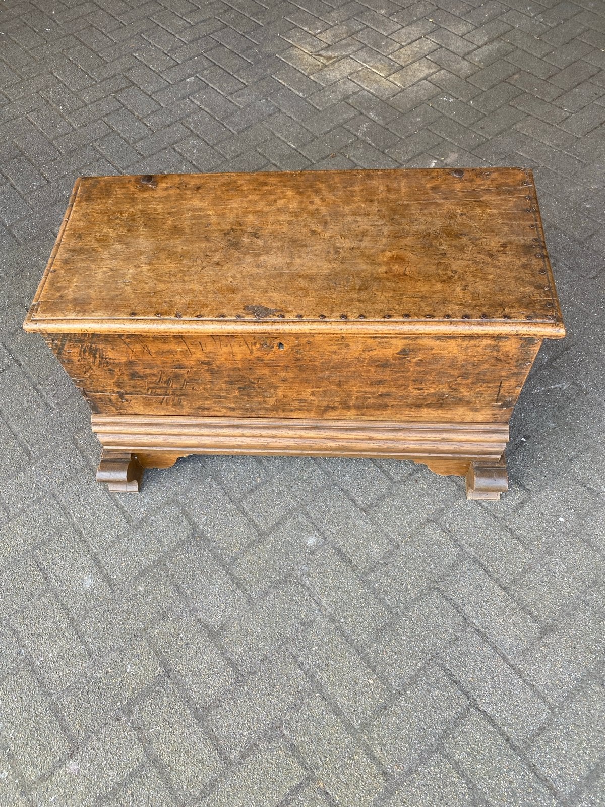 Antieke dekenkist van hout - 90x40x55 cm, Ophalen