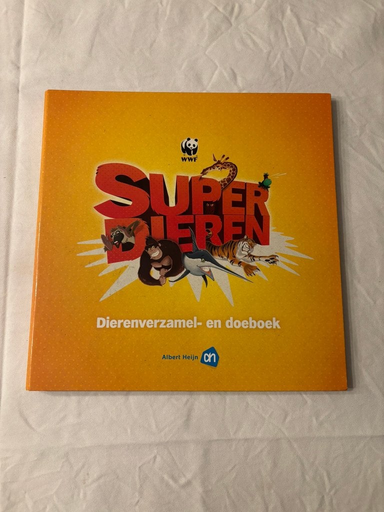 Super dieren verzamel- en doeboek geel boek met kaarten ah!, Ophalen of Verzenden, Zo goed als nieuw, Albert Heijn, Fictie algemeen