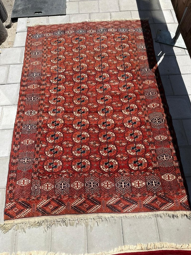 Authentiek Buchara tapijt 250169cm een tijdloos meesterwerk, Gebruikt, 200 cm of meer, Ophalen of Verzenden, Bruin