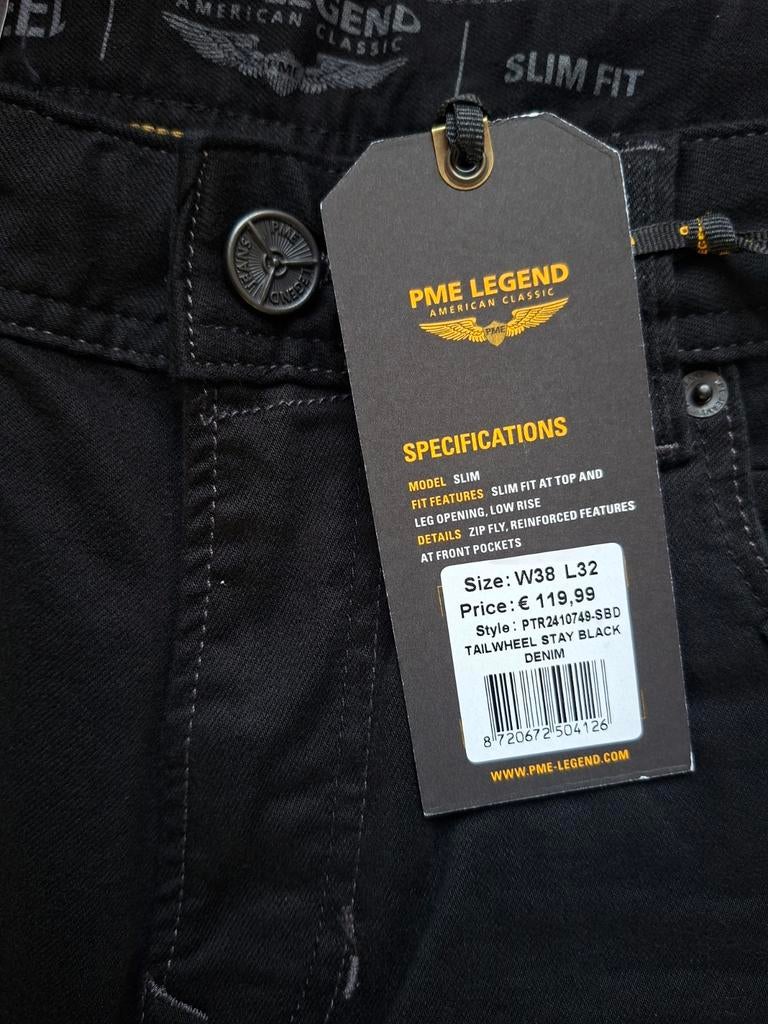 PME LEGEND Tailwheel jeans W38 L32, W36 - W38 (confectie 52/54), Zwart, Nieuw, Ophalen of Verzenden