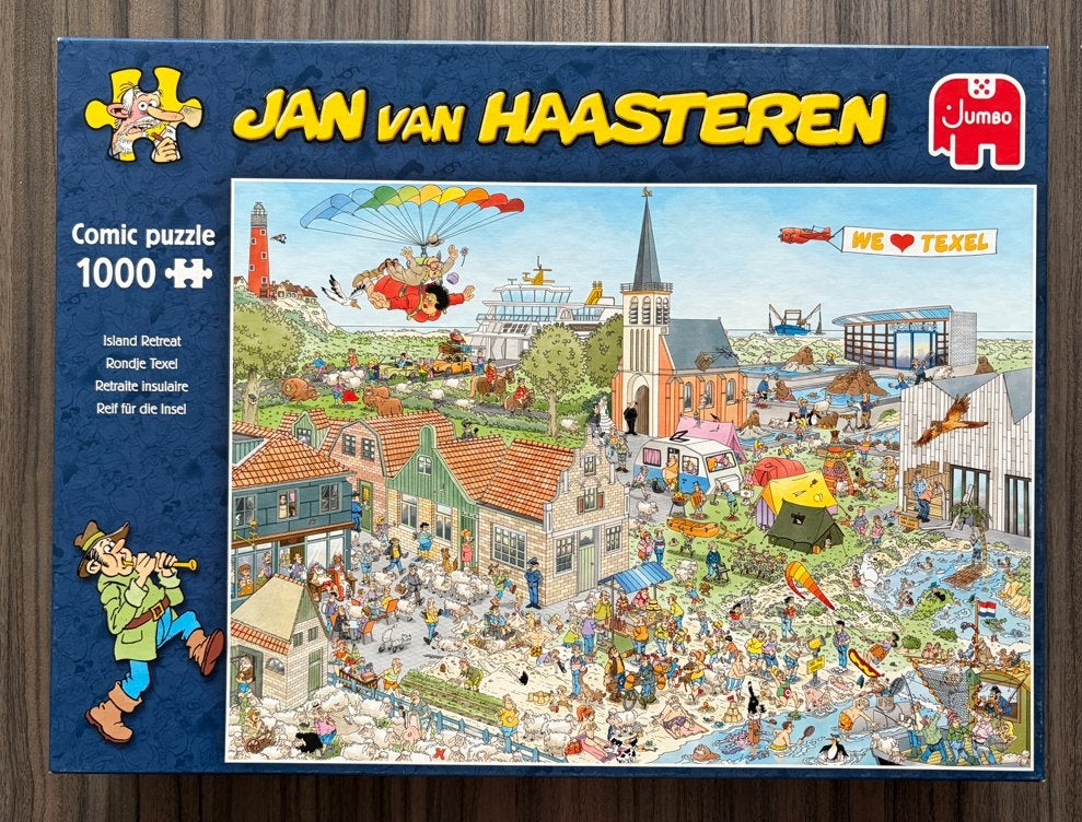 Jan van Haasteren - Rondje Texel - 1000 stukjes, Ophalen of Verzenden, 500 t/m 1500 stukjes, Zo goed als nieuw