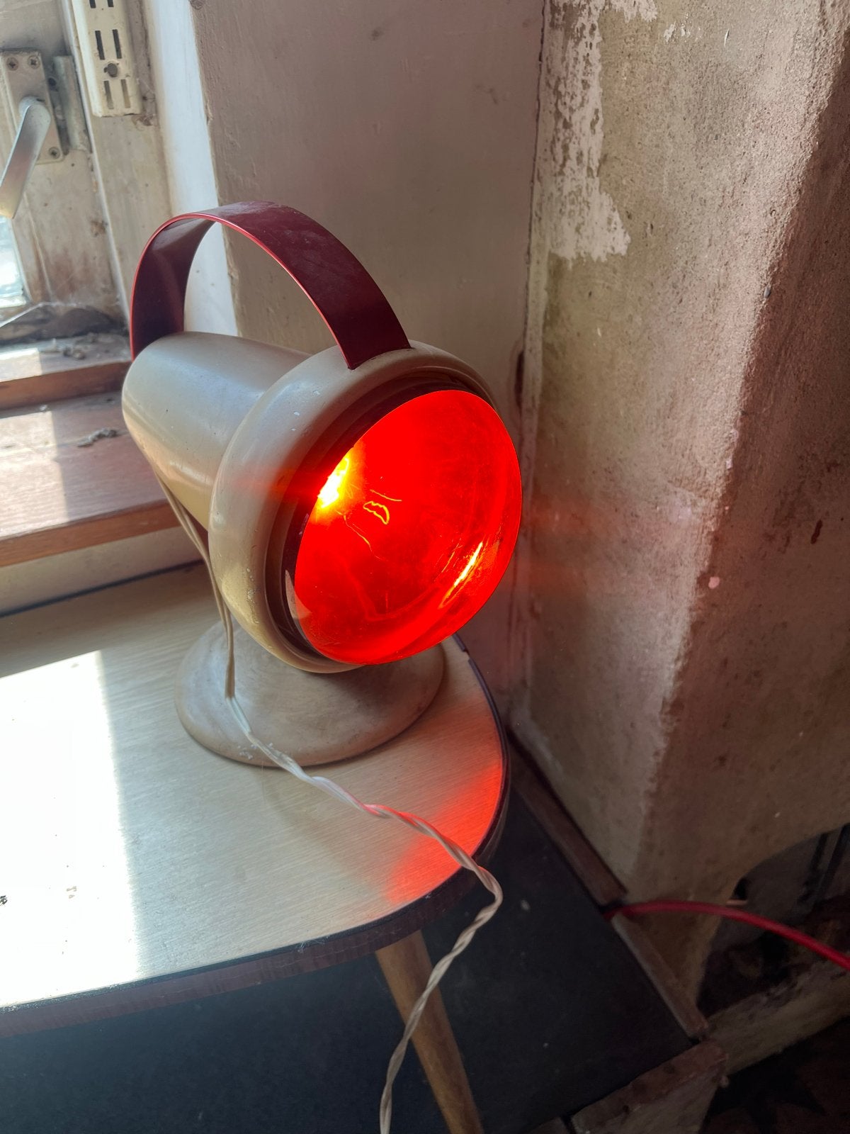 Vintage Infrarood Warmtelamp - Rood Licht Therapie, Ophalen of Verzenden