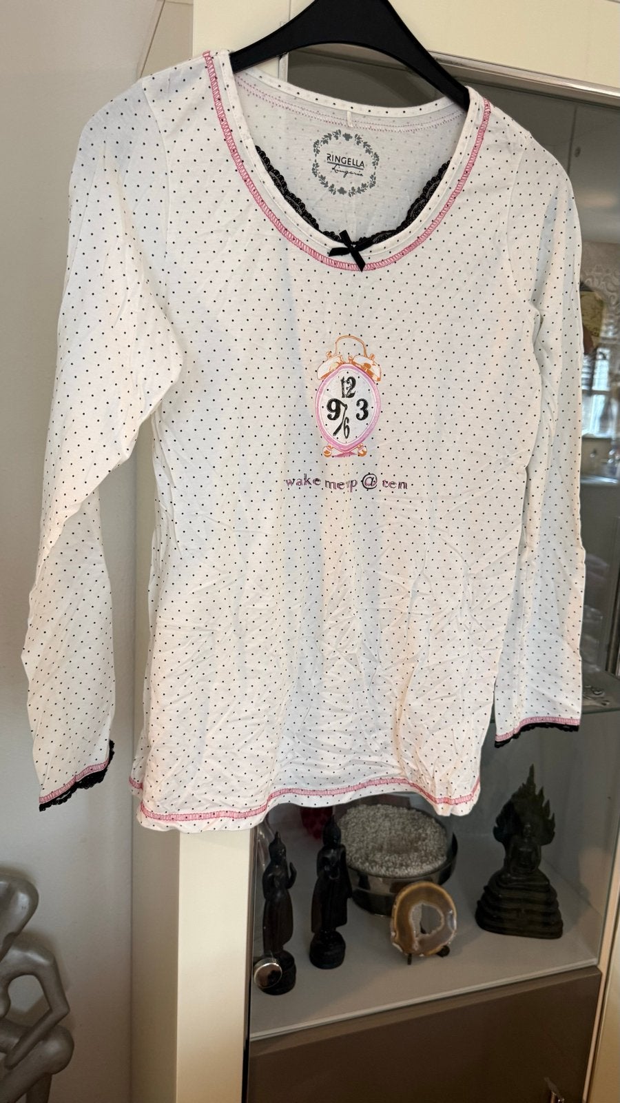 Ringella Nachtkleding - Witte Pyjama Top met Polka Dots, Ophalen of Verzenden, Wit, Nachtkleding