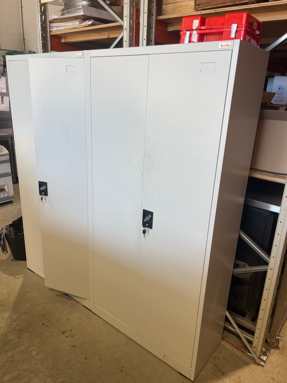 Metalen archiefkasten met slot - Manutan, Ophalen, Gebruikt, 50 tot 100 cm, 150 tot 200 cm