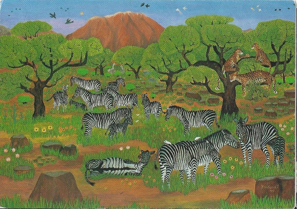 K7891 Gelopen ansichtkaart zebra - paarden, Ophalen of Verzenden, 1960 tot 1980, Gelopen