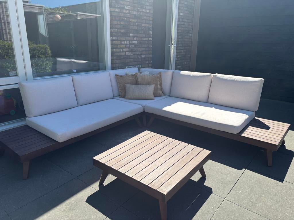 Loungeset Karwei - Zo goed als nieuw, Tuin en Terras, Tuinsets en Loungesets, Ophalen, 5 zitplaatsen, Zo goed als nieuw, Loungeset