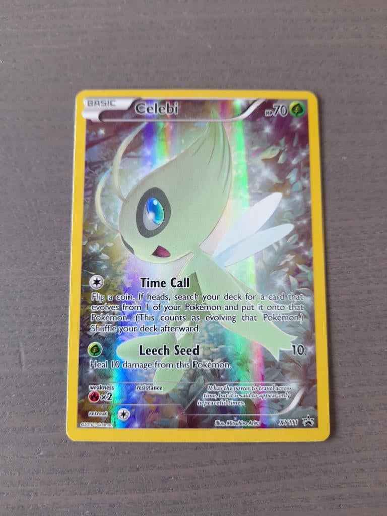 Promo xy111 celebi holo, Ophalen of Verzenden, Zo goed als nieuw, Losse kaart, Foil