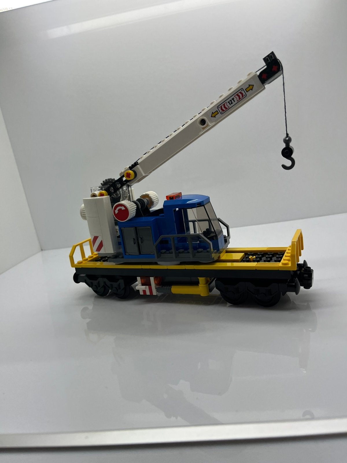 Lego trein kraanwagen, Ophalen of Verzenden, Zo goed als nieuw