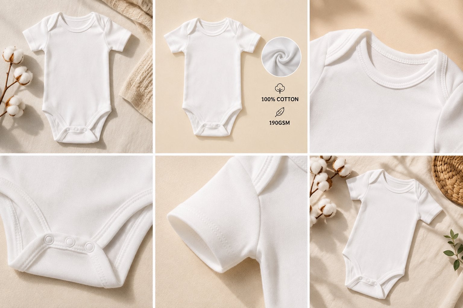 Witte Baby Rompertjes - 100% Katoen - Zacht & Ademend, Ophalen of Verzenden, Nieuw, Jongetje of Meisje