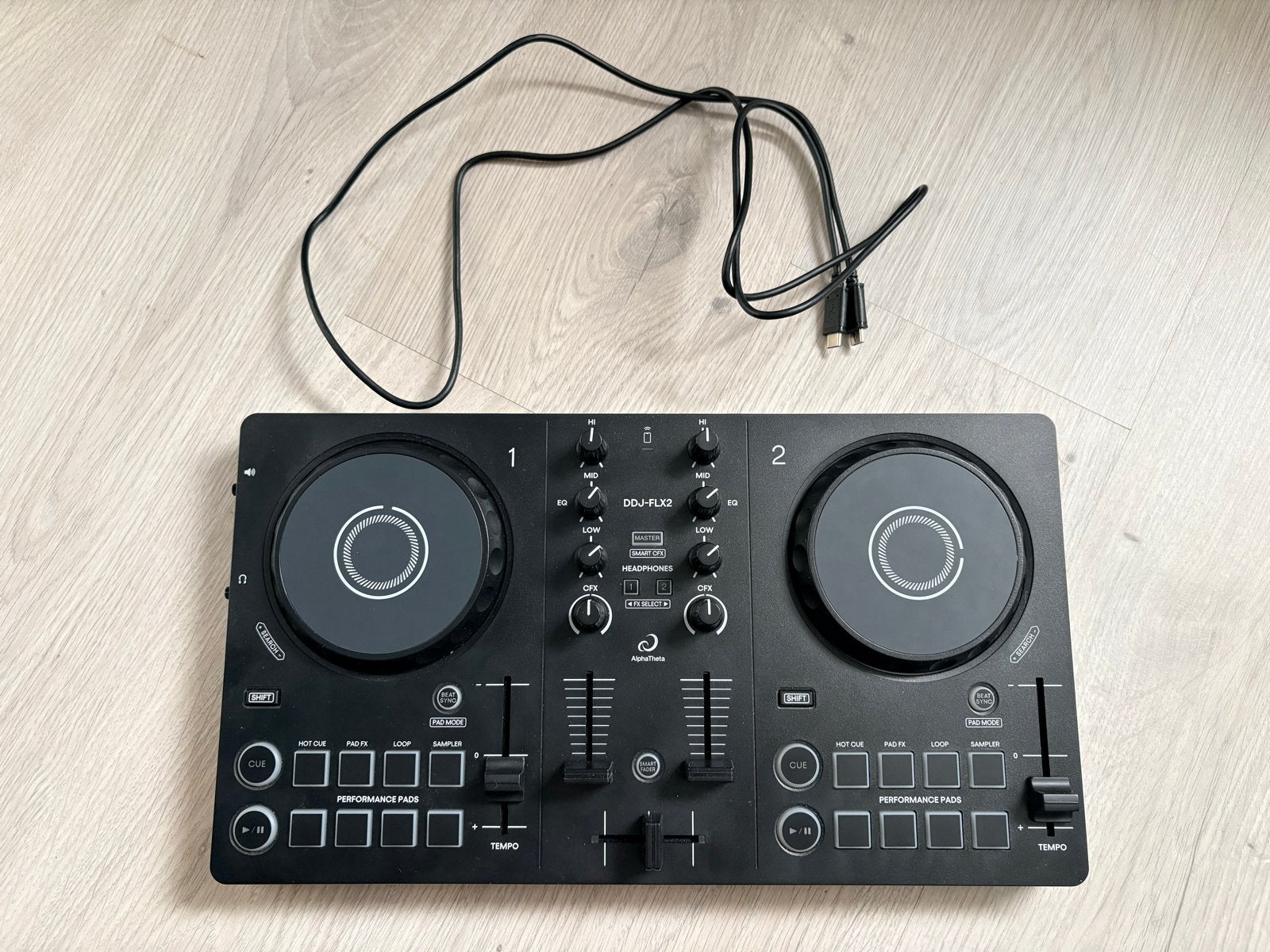 Pioneer DDJ-FLX2 DJ Controller met USB-C kabel, Ophalen of Verzenden, Zo goed als nieuw, Dj-set, Pioneer