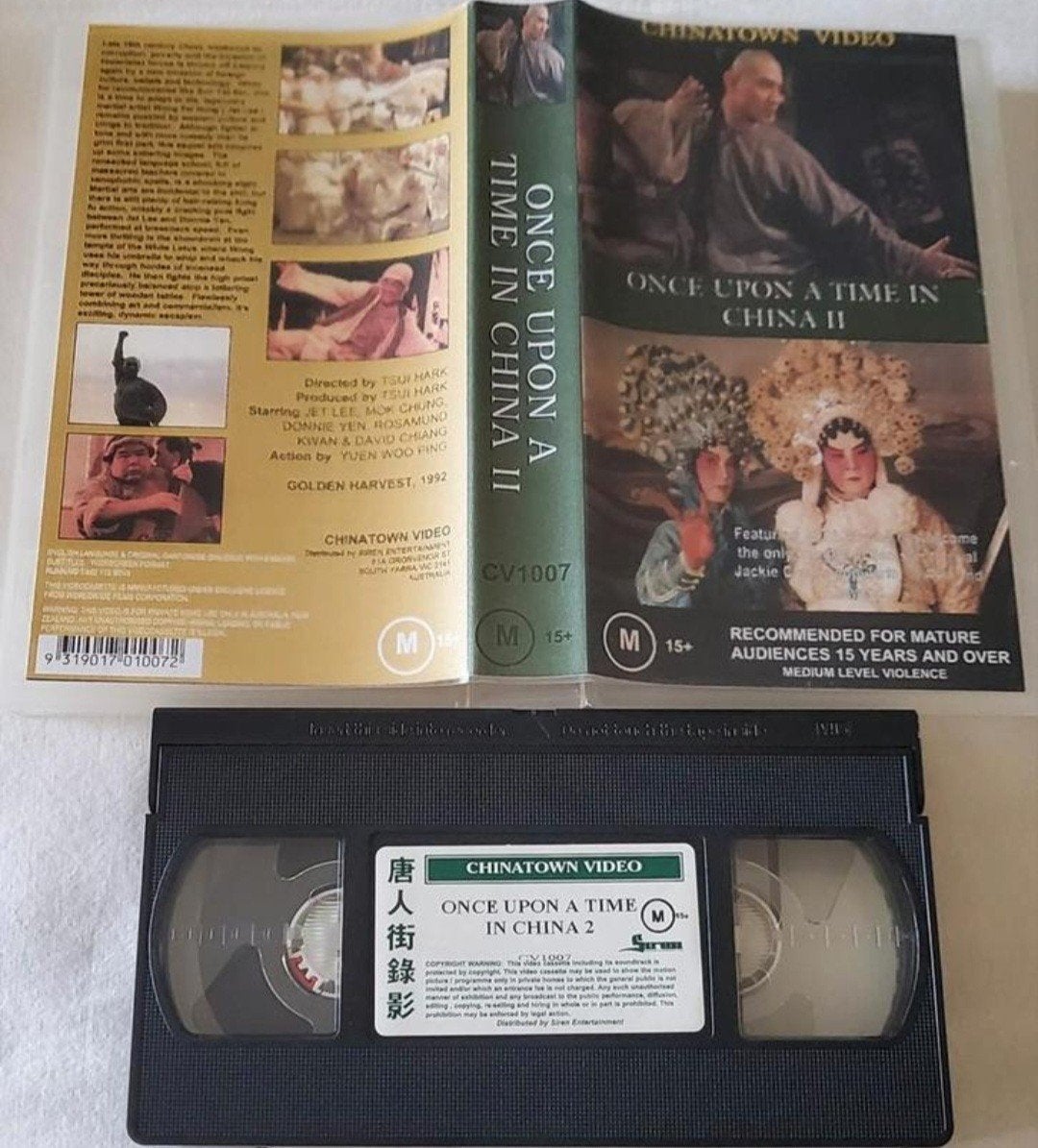 Jet Li Once Upon A Time In China II VHS Actie/Kung-Fu IMPORT, Vanaf 16 jaar, Ophalen of Verzenden, Zo goed als nieuw, Actie en Avontuur