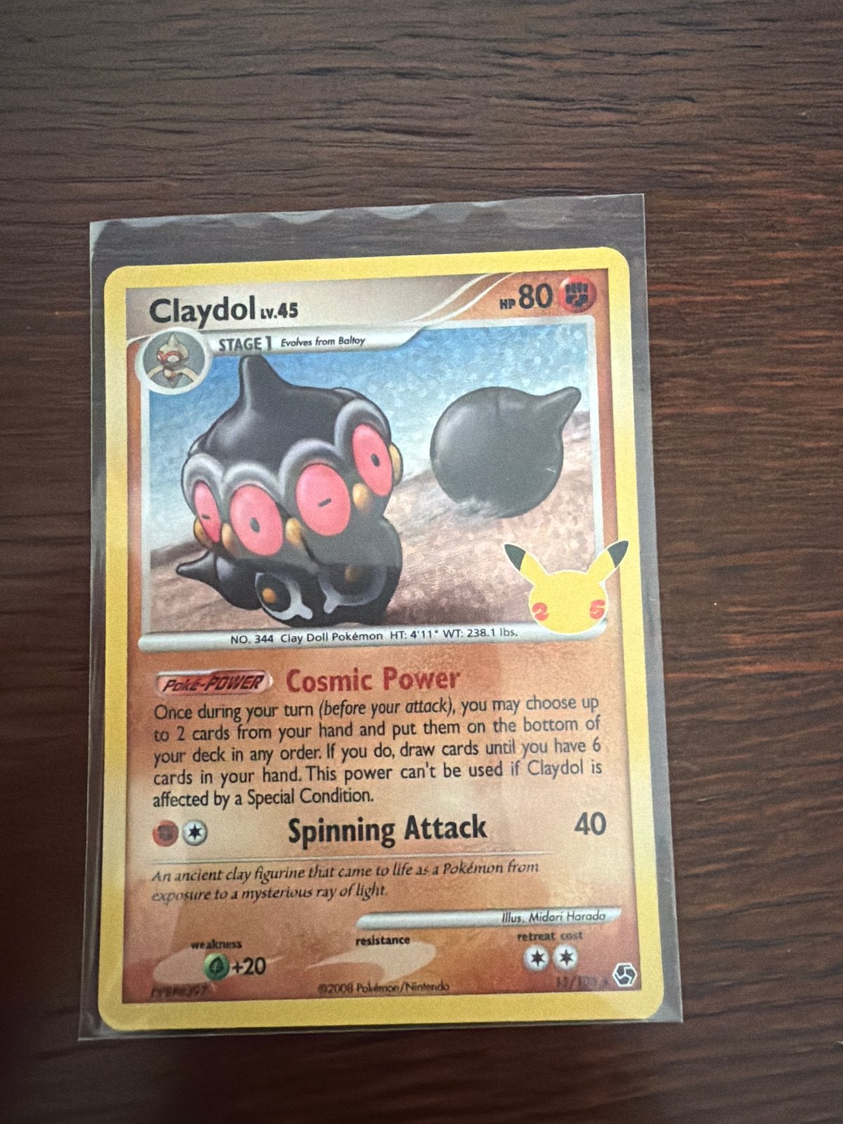 Claydol Lv.45 Pokémon kaart - Celebrations Classic Collectio, Ophalen of Verzenden, Zo goed als nieuw, Losse kaart