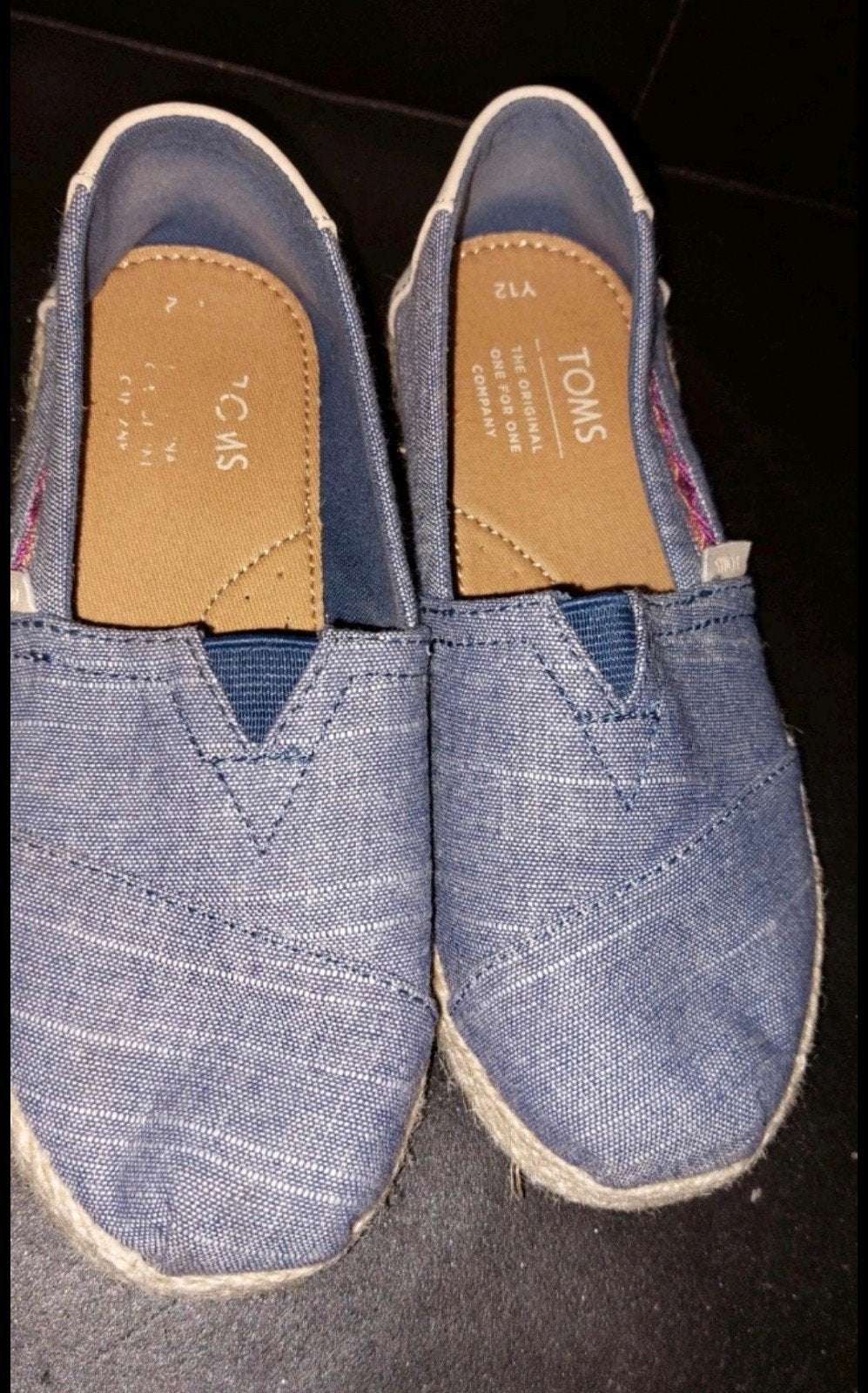 Toms schoenen maat 30 - Navy Rugged Chambray/Rope, Jongen of Meisje, Schoenen, Ophalen of Verzenden, Zo goed als nieuw