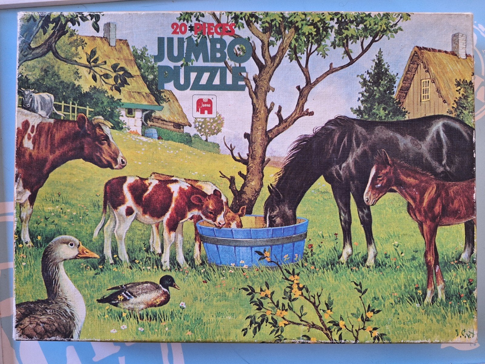 Jumbo Legpuzzel Boerderijdieren 20+ stukjes, Ophalen of Verzenden, 10 tot 50 stukjes, Gebruikt, 2 tot 4 jaar