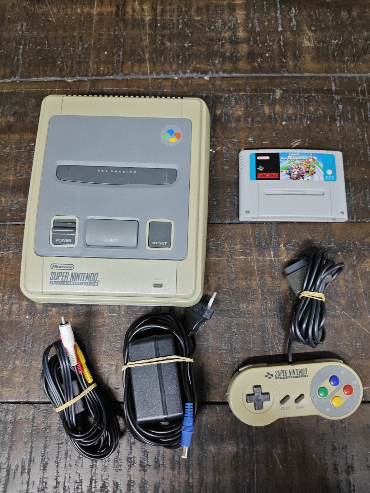 SNES set met Mario Kart, Nintendo, Gebruikt, 1 speler, Eén computer