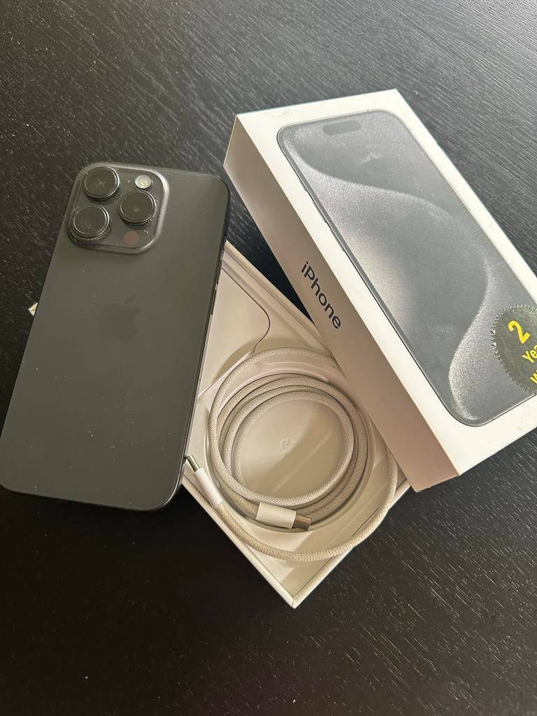 iPhone 15 Pro 128GB Black Titanium!, 128 GB, Zwart, Ophalen of Verzenden, Zo goed als nieuw