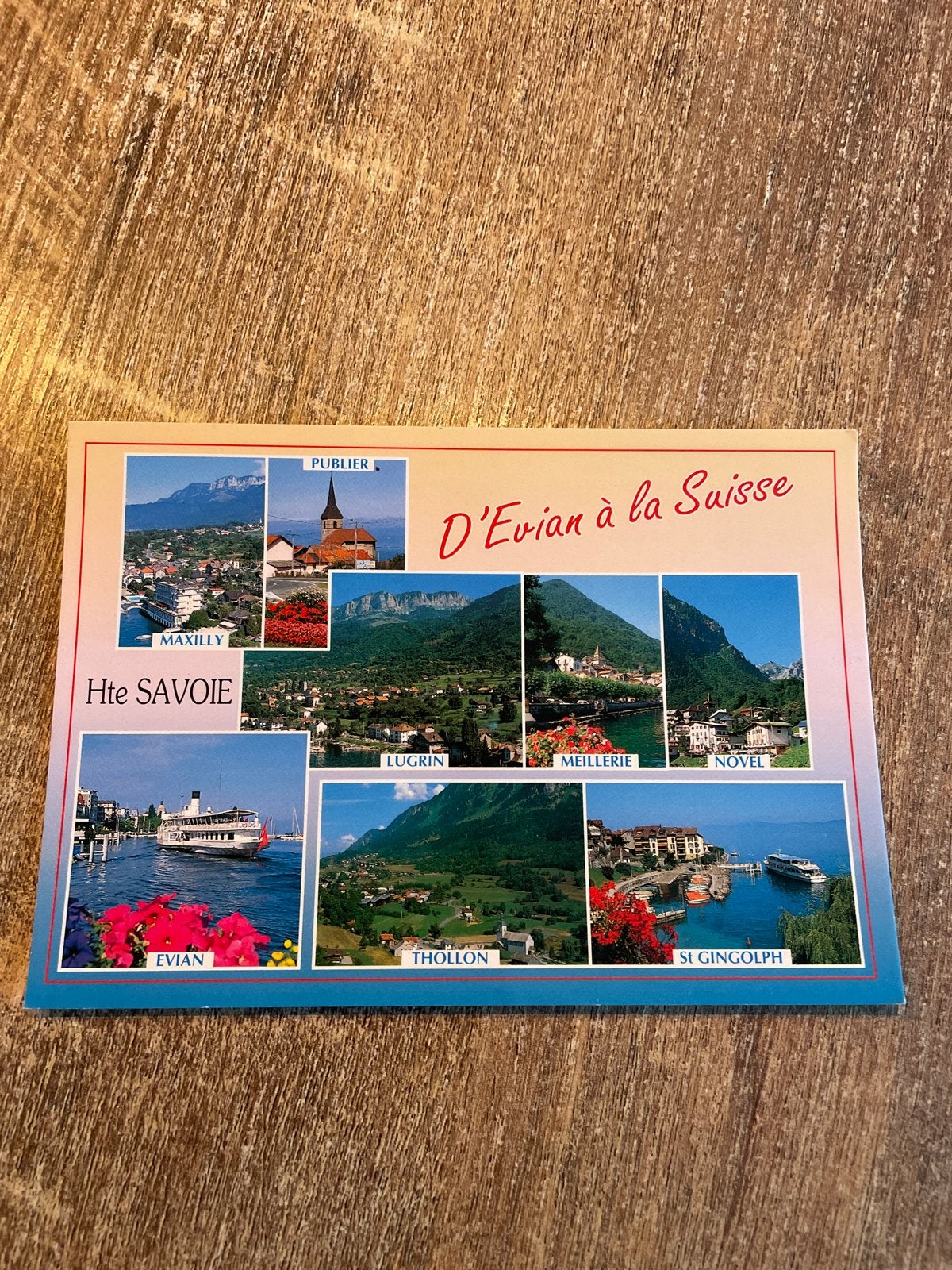 Ansichtkaart D'Evian à la Suisse - Hte Savoie, Ophalen of Verzenden, 1980 tot heden, Ongelopen, Stad of Dorp