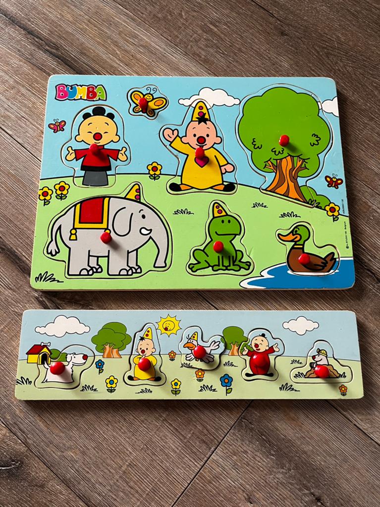 Bumba puzzels, 2 tot 4 jaar, Gebruikt, Ophalen of Verzenden, Van hout