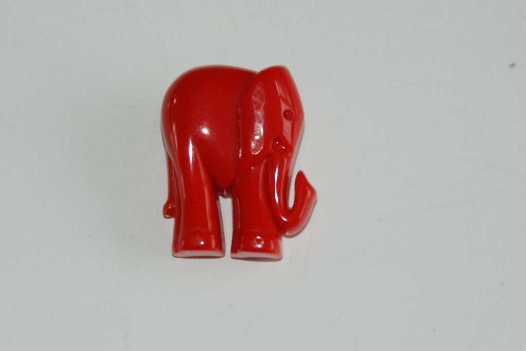 Leuke rode olifant broche, Verzenden, Zo goed als nieuw, Rood, Overige materialen