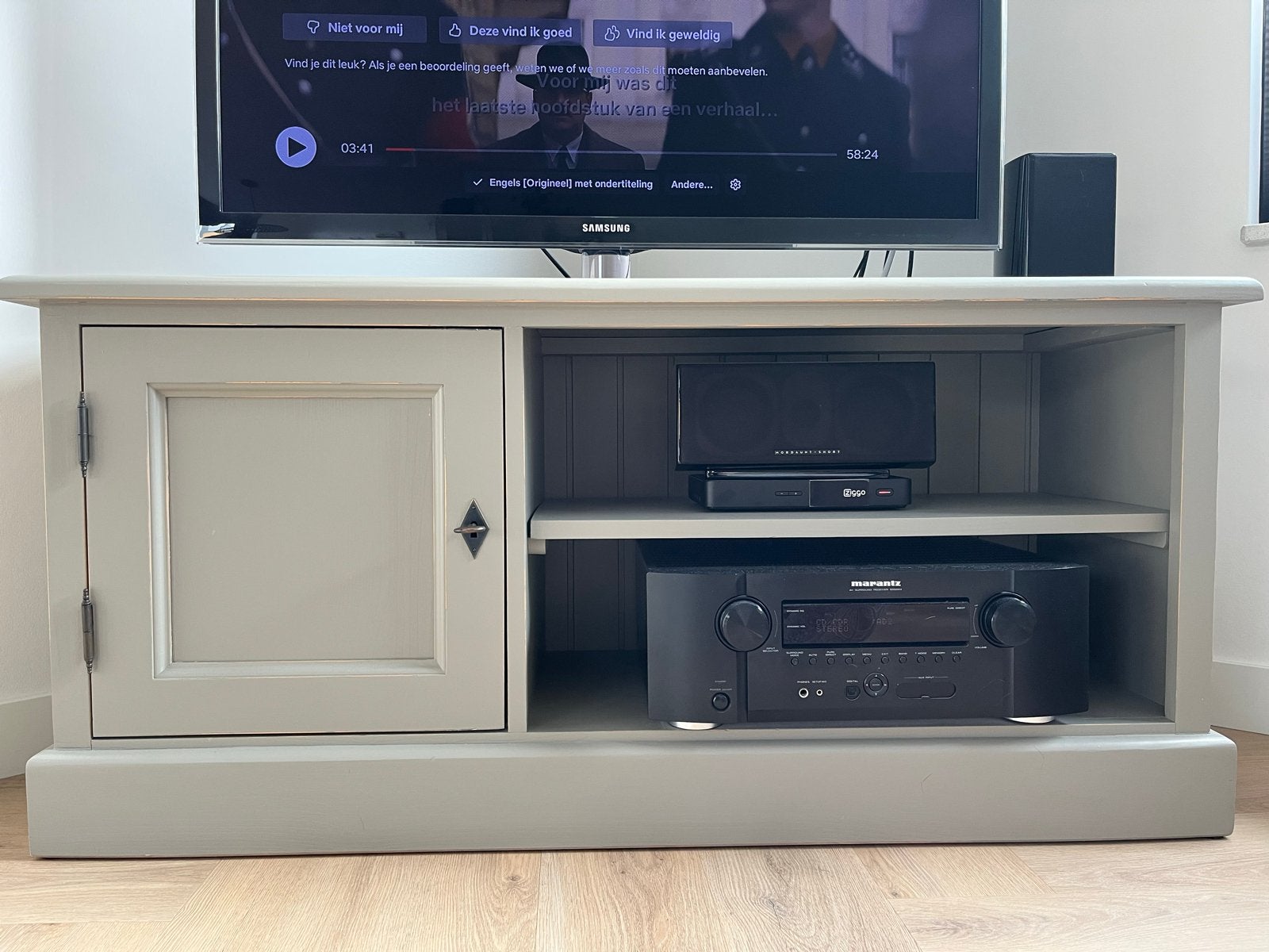 TV-meubel met opbergruimte, Ophalen, Gebruikt, 100 tot 150 cm, Minder dan 100 cm