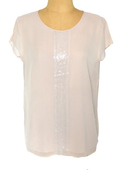 Repeat pailletten top, topje, oud roze/zalm, Mt. L, Kleding | Dames, Repeat, Verzenden, Maat 42/44 (L), Zo goed als nieuw