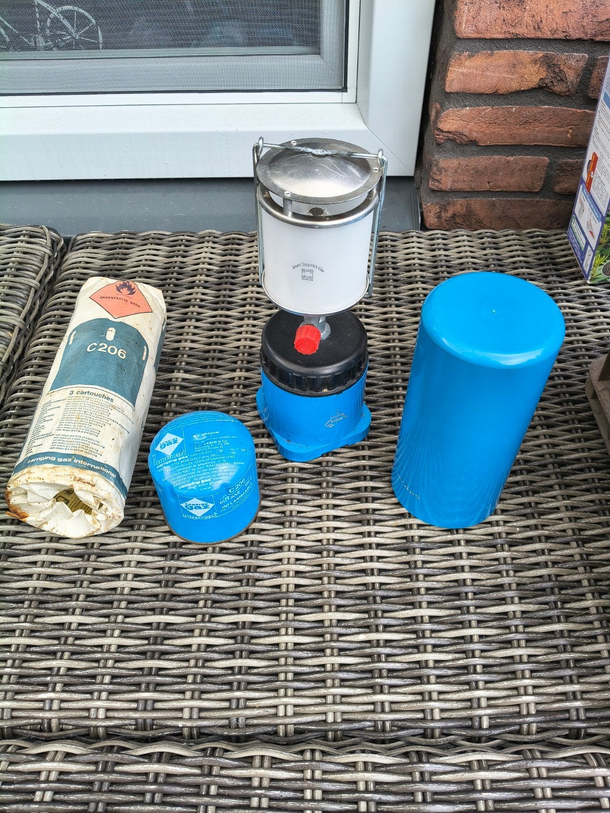 Campingaz C206 gaslamp met gaspatronen, Ophalen, Gebruikt