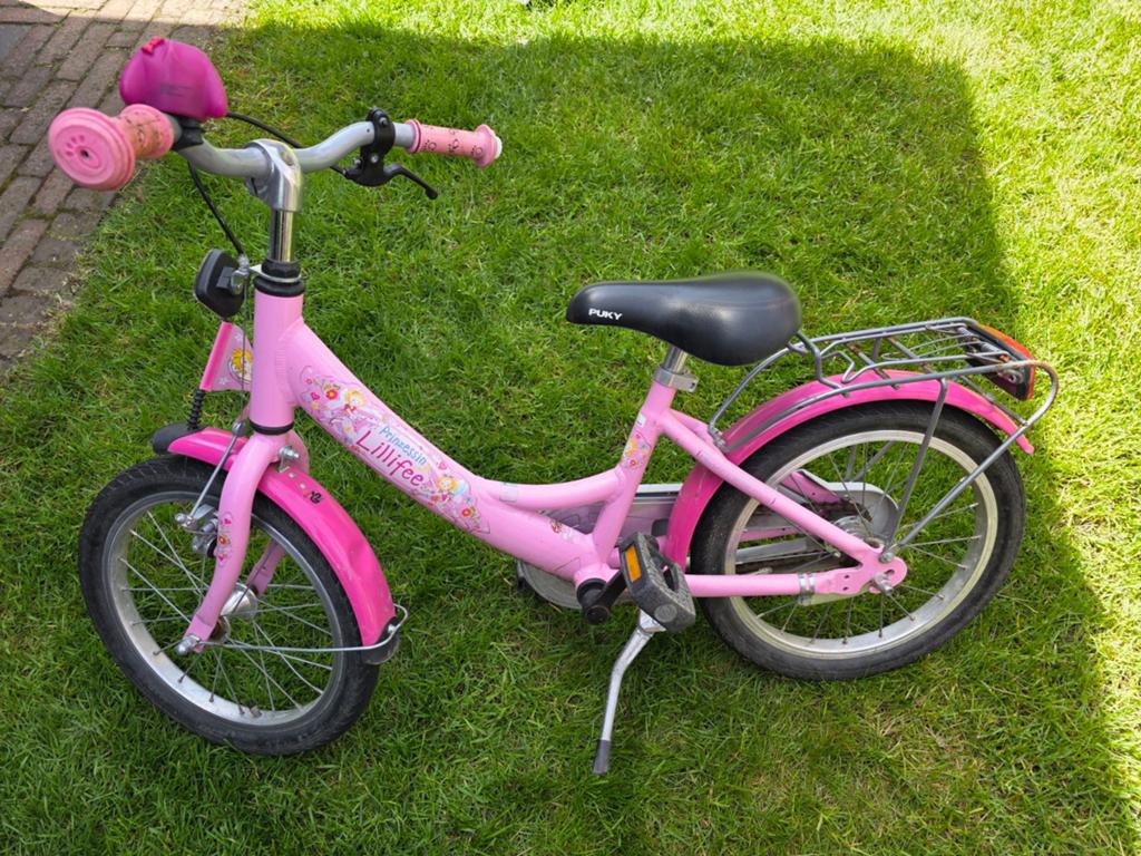 Puky Lillifee kinderfiets 16 inch roze, Ophalen, Gebruikt, 16 tot 20 inch