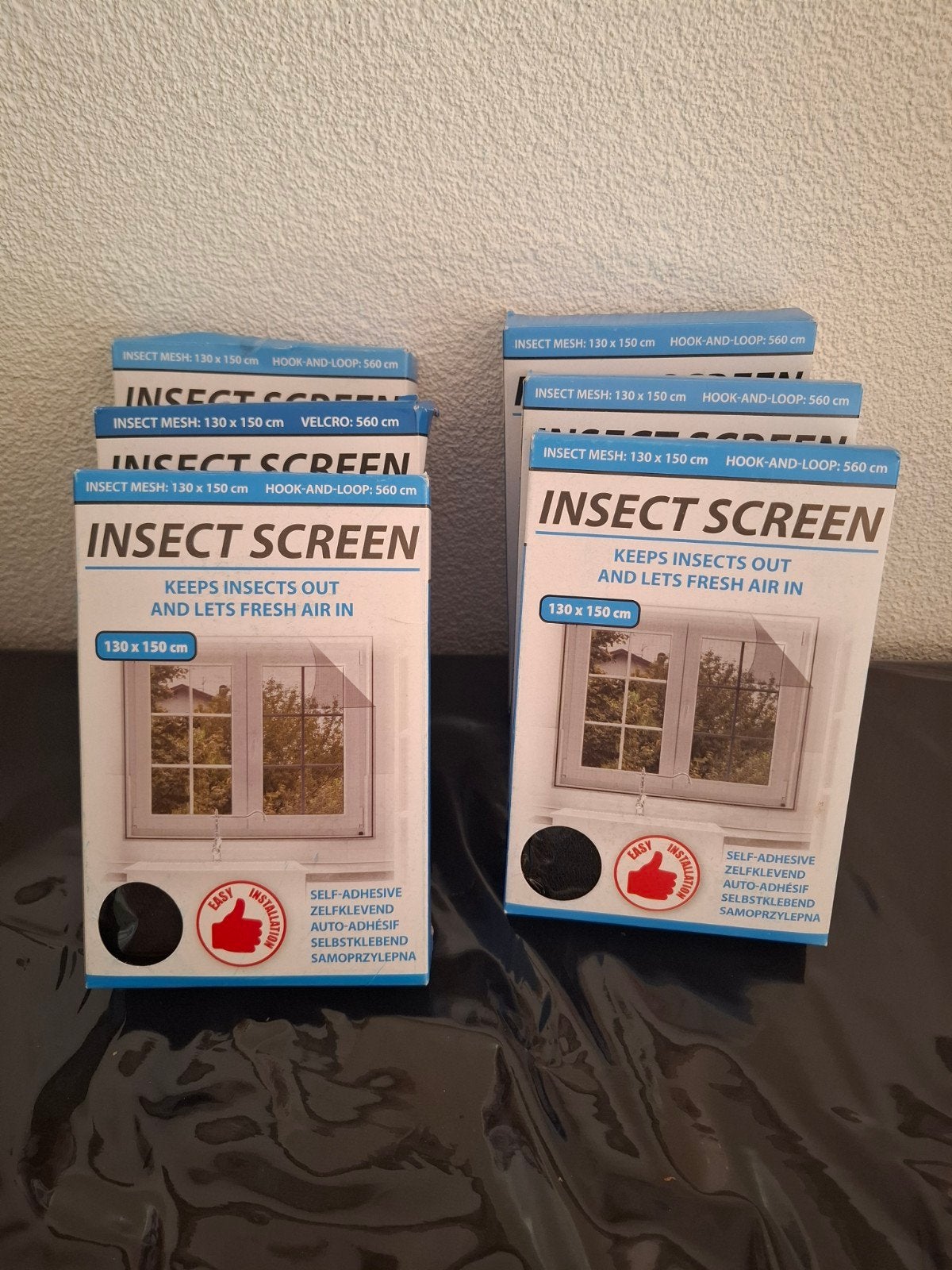 6x Insectenhorren voor ramen - 130x150 cm (Nieuw), Gevelraam of Ruit, 120 tot 160 cm, Nieuw, Ophalen of Verzenden