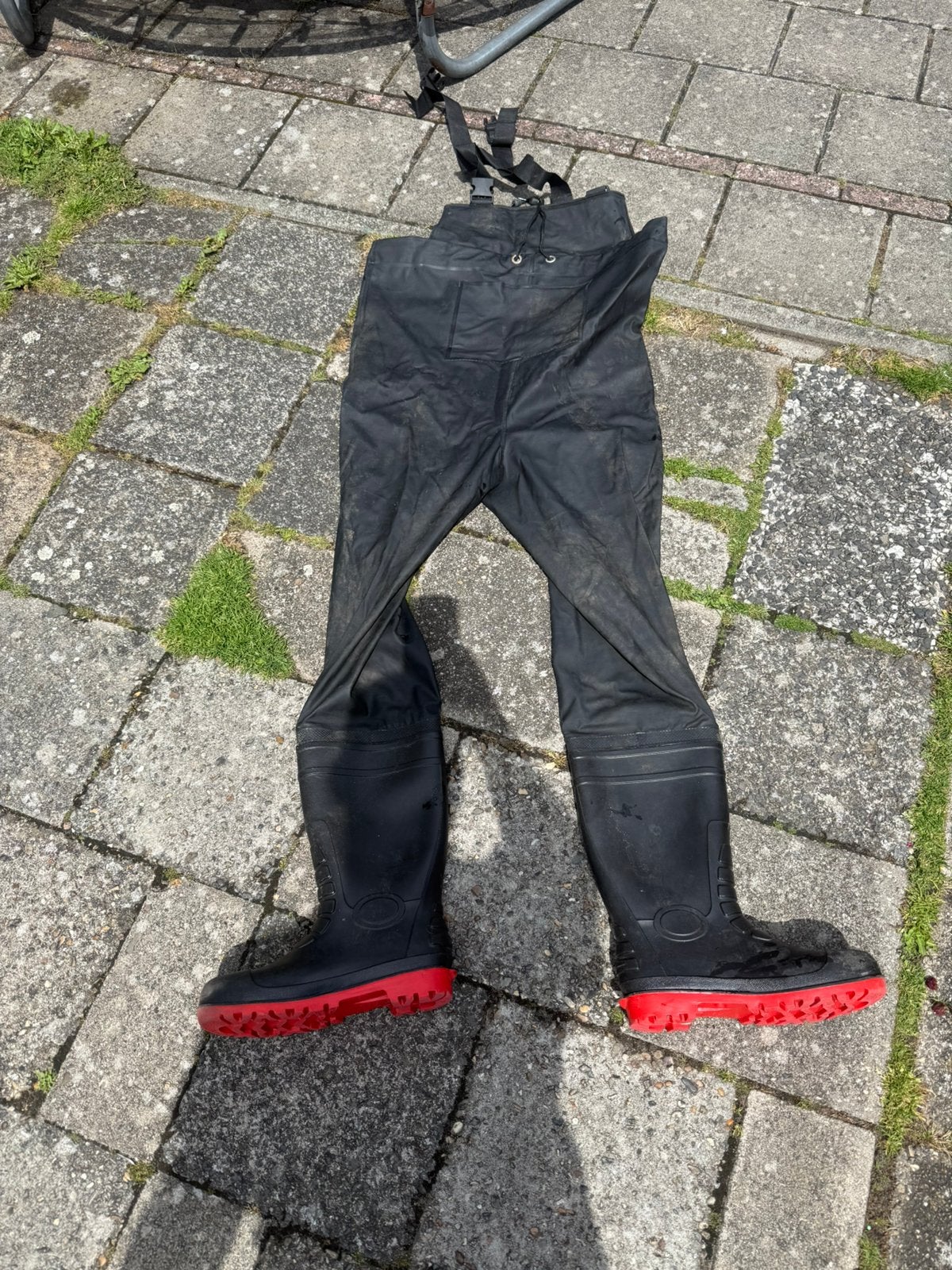 Maat 42–Waadbroek met laarzen–Warmtepak–Lieslaarzen, Ophalen of Verzenden, Zo goed als nieuw, Kleding