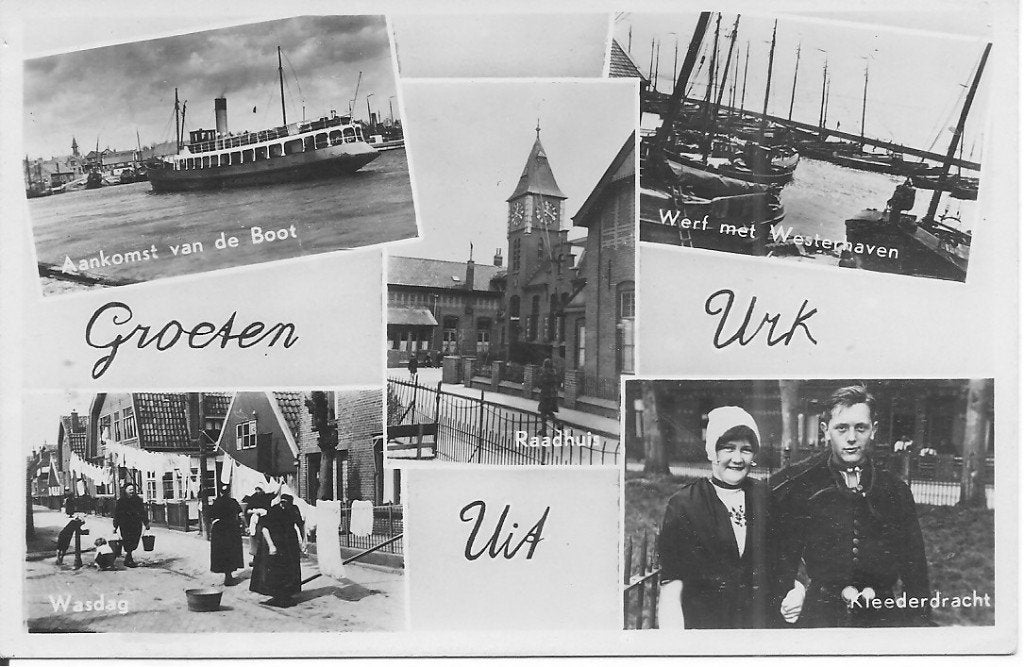 Ansichtkaart Urk - Groeten uit Urk - J. Polanus, Ophalen of Verzenden, 1960 tot 1980, Ongelopen, Flevoland