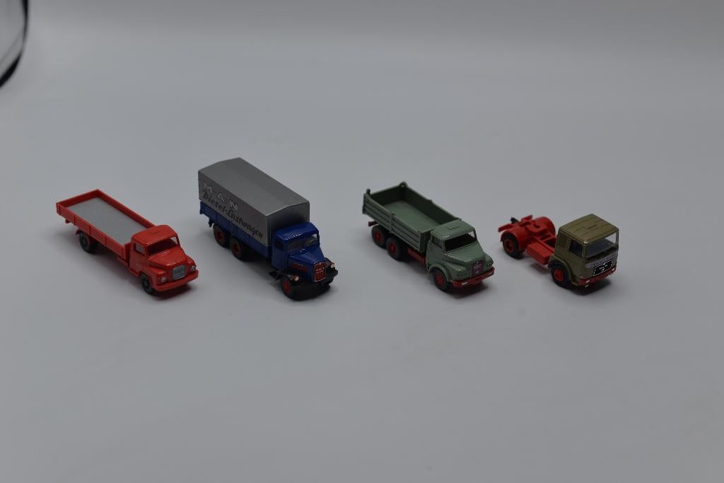 Herpa / Wiking MAN oldtimer vrachtwagens, Gebruikt, Wiking, -, -