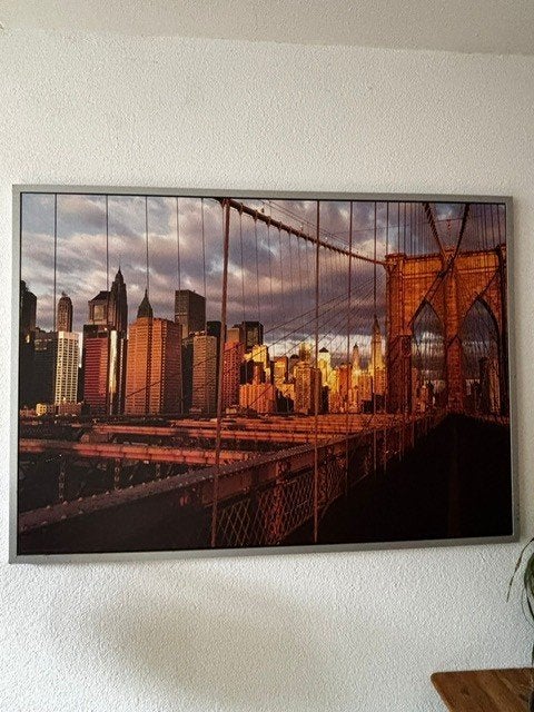 Schilderij New York Brooklyn Bridge, Ophalen, Zo goed als nieuw, 125 cm of meer, Print