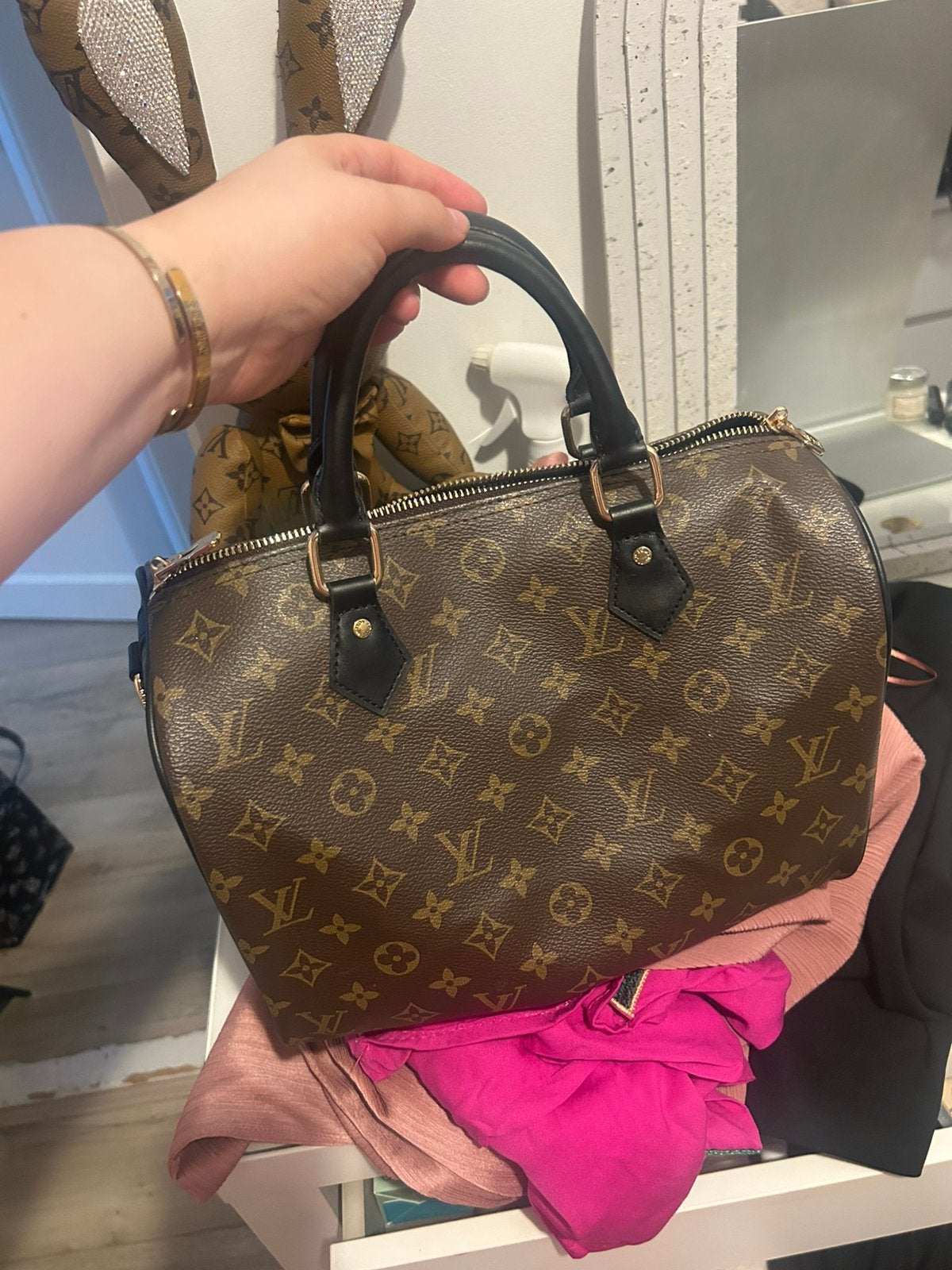 Louis vuitton handtas, Ophalen, Zo goed als nieuw, Bruin, Handtas