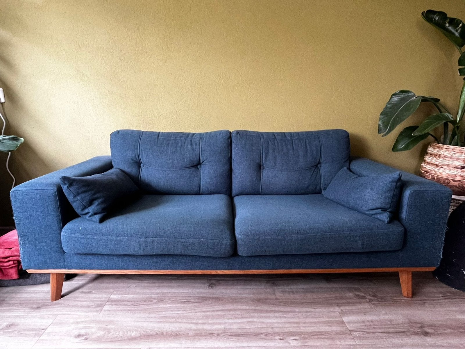 Blauwe bank, Ophalen, Gebruikt, 150 tot 200 cm, Tweepersoons