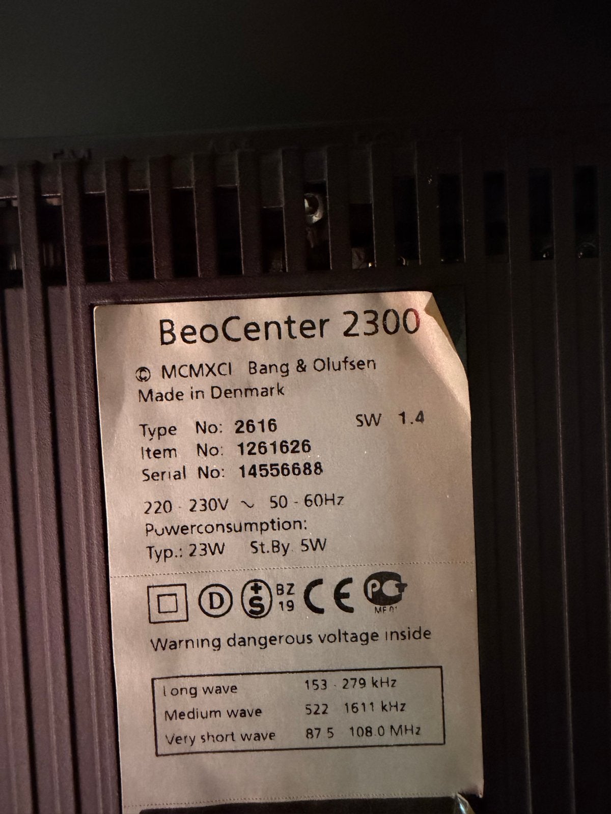Bang & Olufsen BeoCenter 2300 - CD-speler en radio, Gebruikt, Bang & Olufsen, Cd-speler, Losse componenten