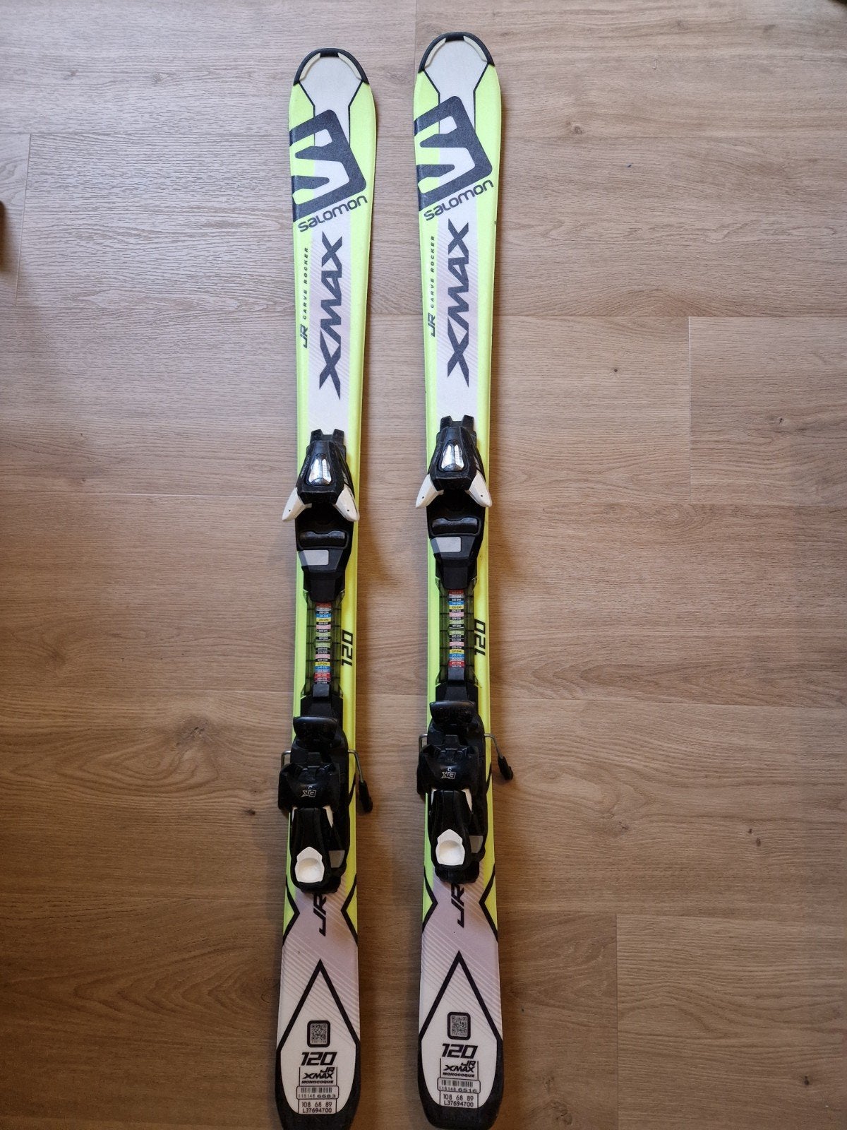 Salomon X-Max JR Ski's 120 cm met skistokken, Ophalen, Gebruikt, 100 tot 140 cm, Salomon