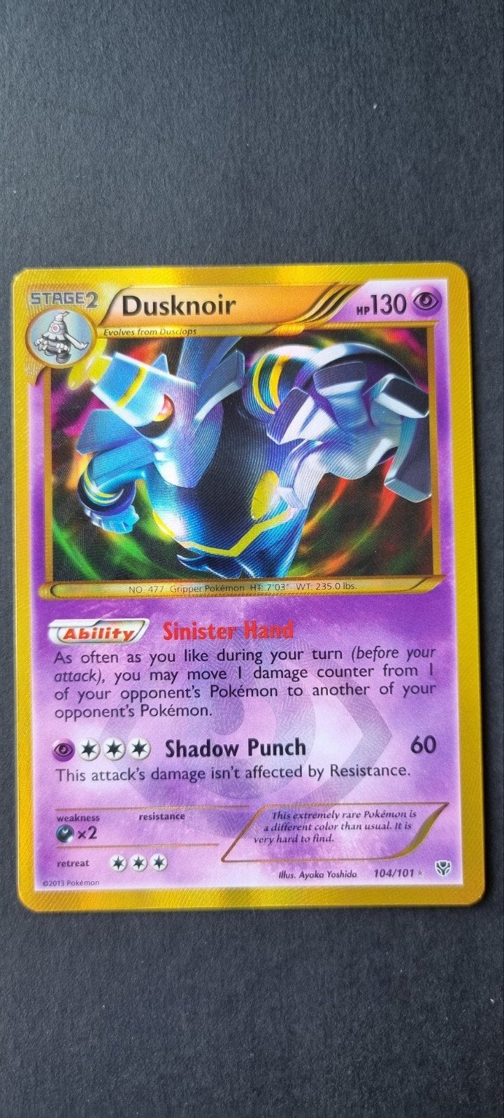 Dusknoir (PLB 104) - Pokémon Kaart, Ophalen of Verzenden, Zo goed als nieuw, Losse kaart, Foil