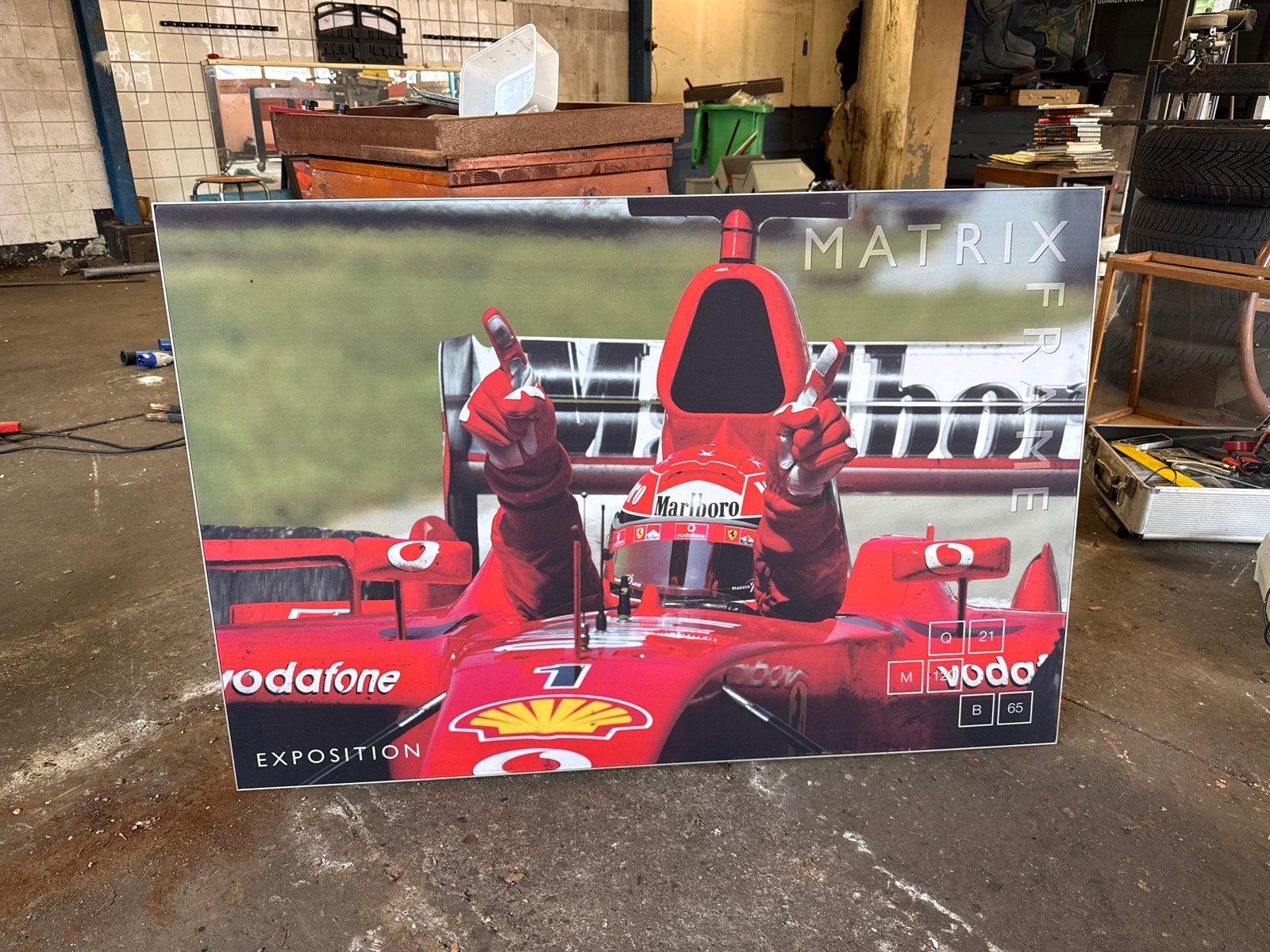 Matrix F1 Poster Michael Schumacher Vodafone Ferrari, Huis en Inrichting, Woonaccessoires | Schilderijen, Tekeningen en Foto's