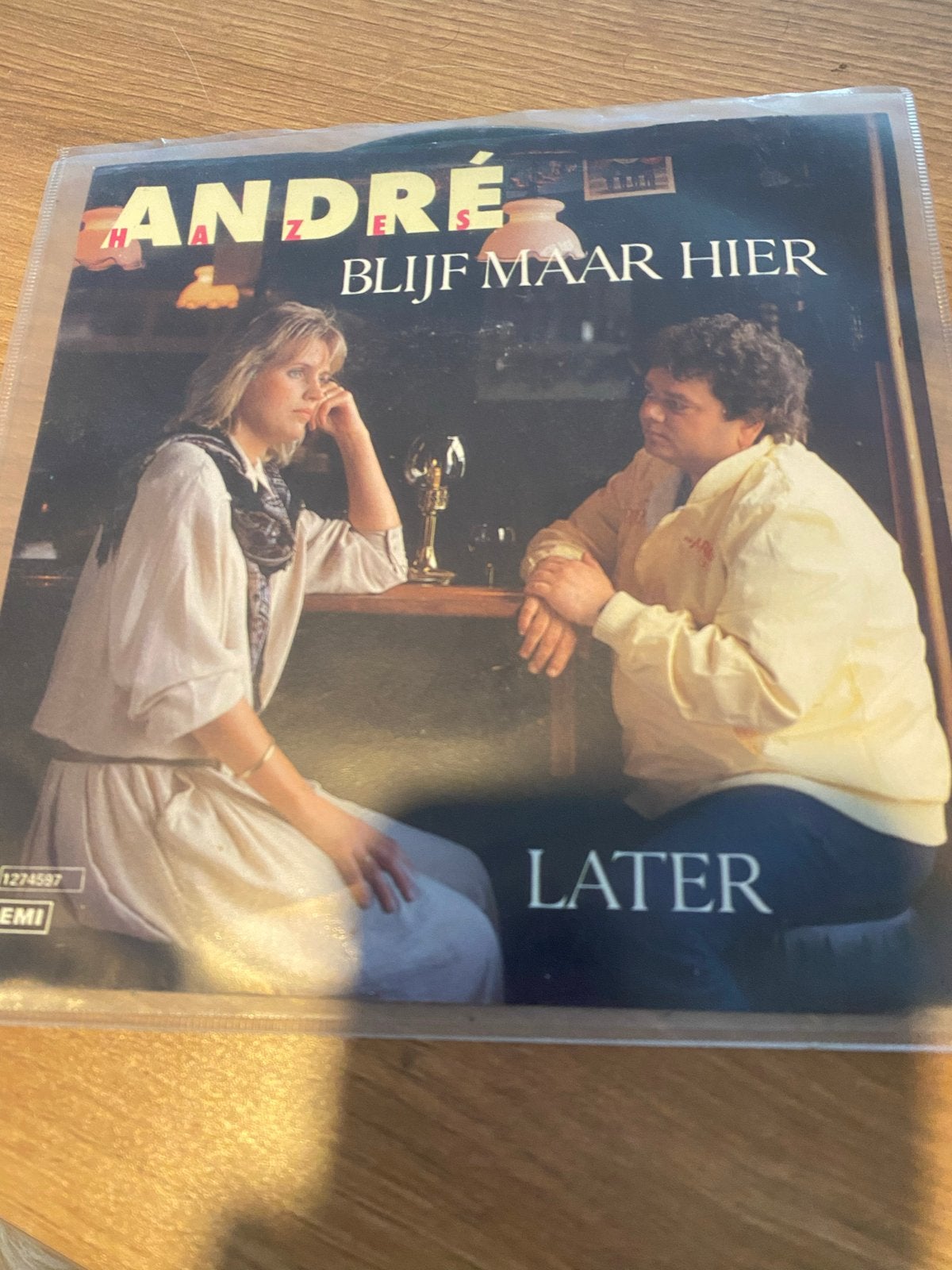 André Hazes - Blijf Maar Hier / Later Single, Cd's en Dvd's, Vinyl Singles, Gebruikt, 7 inch, Ophalen of Verzenden, Overige typen