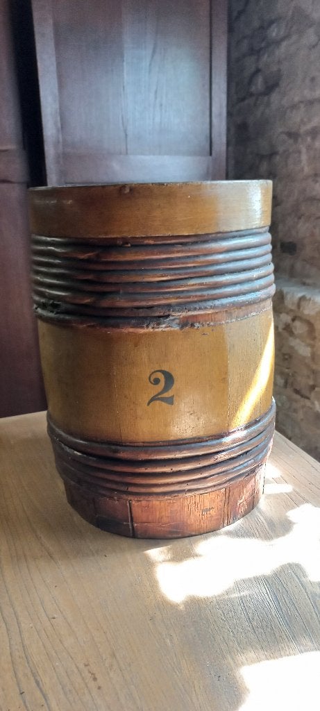 Spanen ton/tonnetje grutter/kruidenier volkskunst (nr.4), Ophalen of Verzenden