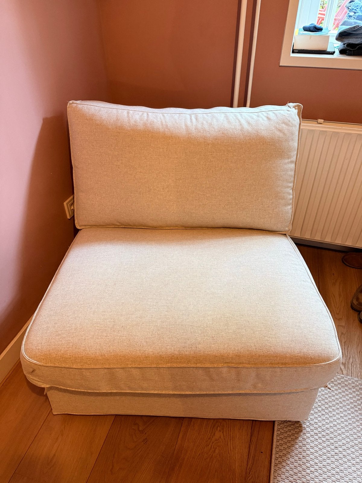 IKEA KIVIK 1-persoons slaapbank - Zo goed als nieuw, Ophalen, 90 cm, Eenpersoons, Beige